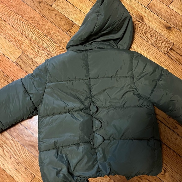 Kids(boy) puffer jacket, H&M, green size 5T/6 - Picture 3 of 3